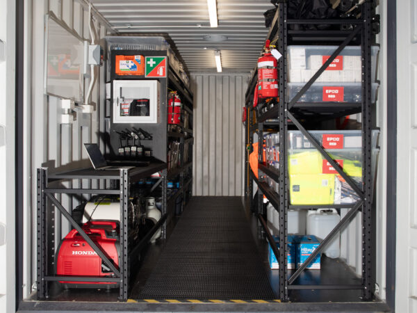 20FT Container Shelving & Workspace