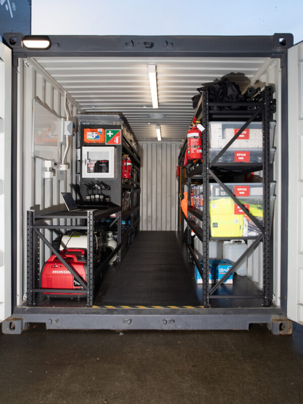 20FT Container Shelving & Workspace
