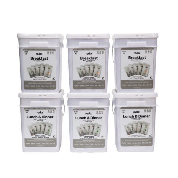 Radix Emergency Food Supply - Breakfast, Lunch & Dinner 6 Pack