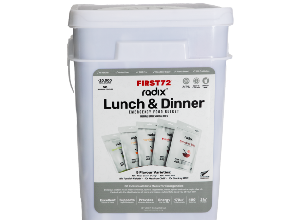 Radix x FIRST72 - Emergency Food Bucket (50 Pouches) - Mains