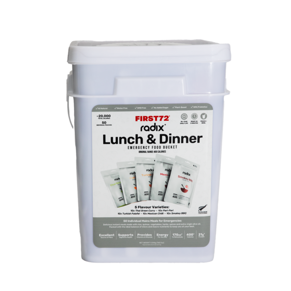 Radix x FIRST72 - Emergency Food Bucket (50 Pouches) - Mains
