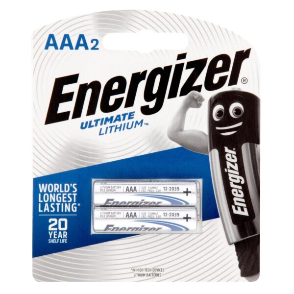 Energizer AAA Battery Energizer pack of 2 - 20 YEAR SHELF LIFE
