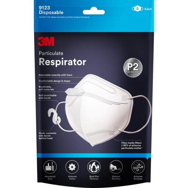 3M P2 Particulate Respirator 5 Pack
