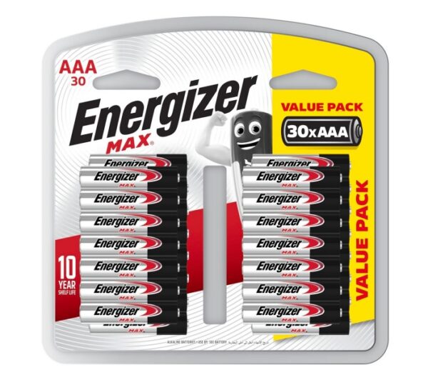 AAA Energizer Alkaline Batteries (30 Pack)