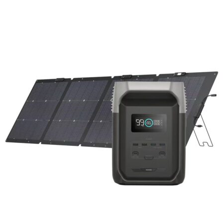 D31500 portable power station paired with 220W Single Face Solar Panel, ideal for home backup or field emergency energy needs.
