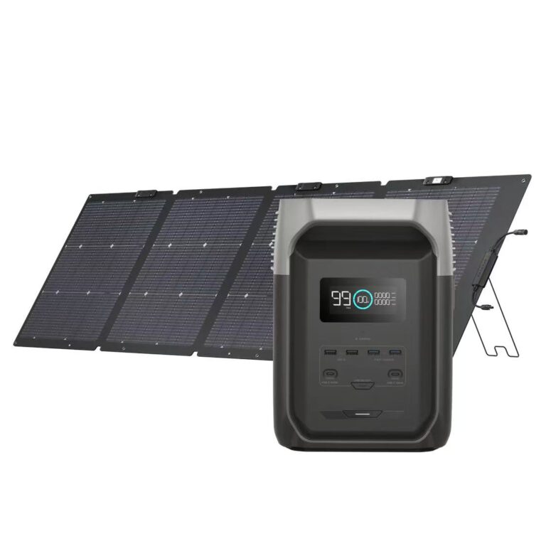 Single Use Solar Ecoflow D31500 + 220W Single Face Solar Panel - Civil Defence Kit